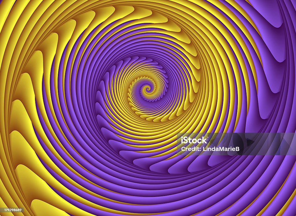Violeta y amarillo espiral Fractal imagen - Foto de stock de Abstracto libre de derechos