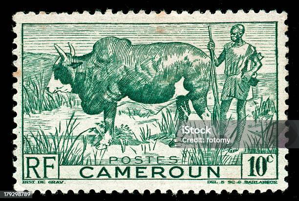 Selo Vintage De Camarões - Fotografias de stock e mais imagens de Camarões - Camarões, Selo Postal, Adulto