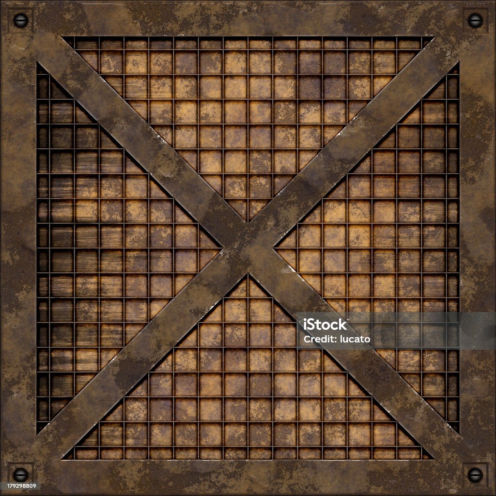 Rusty cuadrícula placa (Seamless texture - Foto de stock de Acero libre de derechos