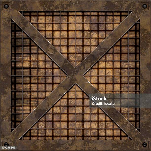 Rusty Cuadrícula Placa Seamless Texture Foto de stock y más banco de imágenes de Acero - Acero, Aguas residuales, Antigualla