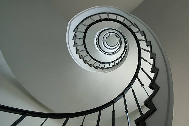 istock A ground view of a spiral staircase 179299281
