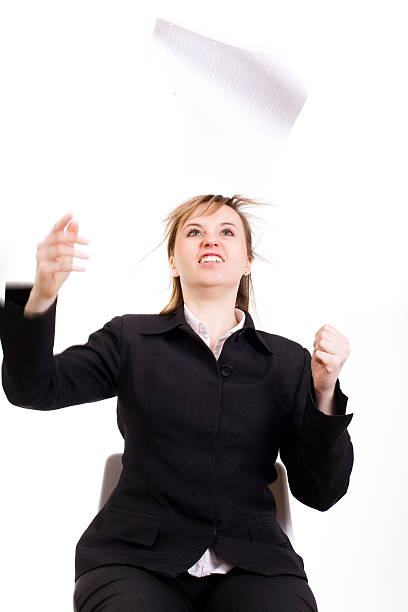 angry businesswoman stock photo