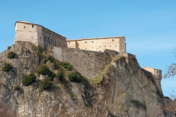 San Leo fortress stock photo