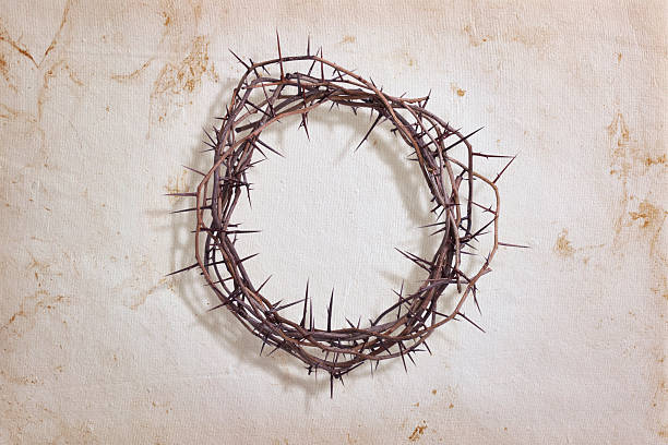 istock Crown of thorns on textured paper 179300130