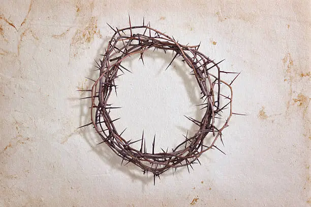 Crown of thorns on textured paper with shadowSome others you may also like: