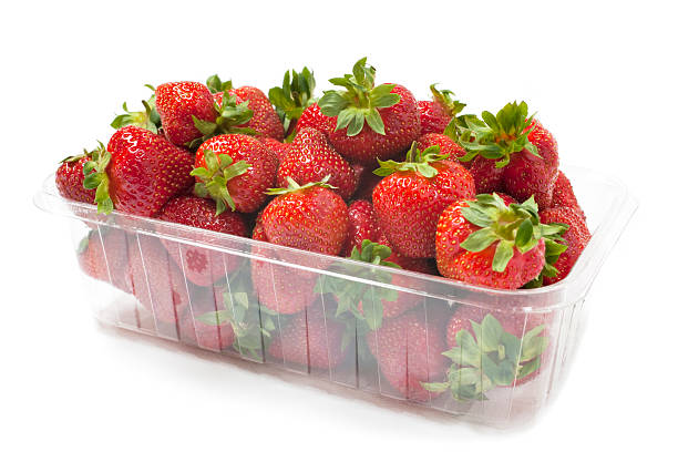 istock Punnet of Strawberries on White 179300133