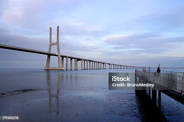 Vasco Da Gama Bridge Da Europa Maior - Fotografias de stock e mais imagens de Acima - Acima, Anoitecer, Ao Ar Livre