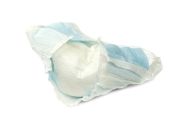 Dirty Diaper Rolled Up (Isolated) stock photo