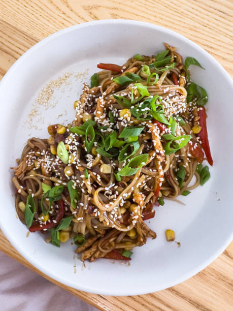 istock Asian food with chicken. salad and sauce 1793007143