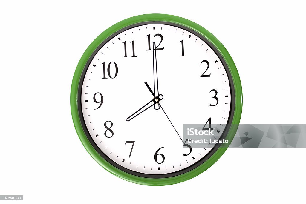 Orologio serie - 8 ore - Foto stock royalty-free di Sfondo bianco