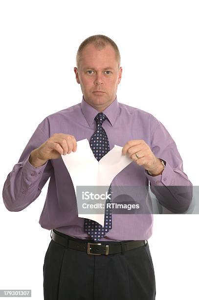 Businessman Tearing Up A Contract Stock Photo - Download Image Now - Abstract, Adult, Adults Only