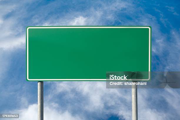 Blank Green Traffic Sign Stock Photo - Download Image Now - Road Sign, Blank, Empty