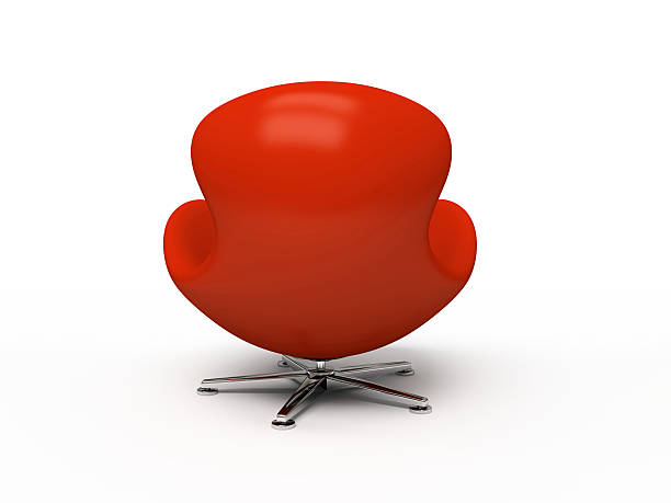 istock Leather red armchair (back view) isolated on white background 179301971