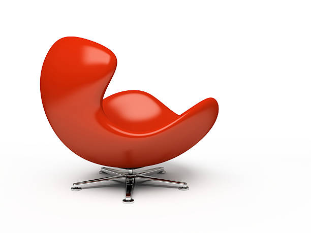 istock Leather red armchair (side view) isolated on white background 179301972