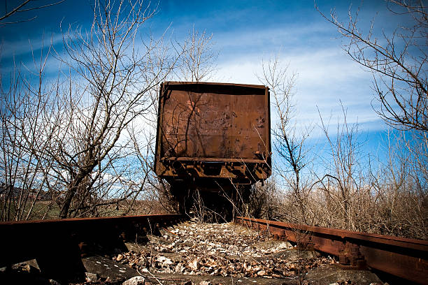 end of the line stock photo