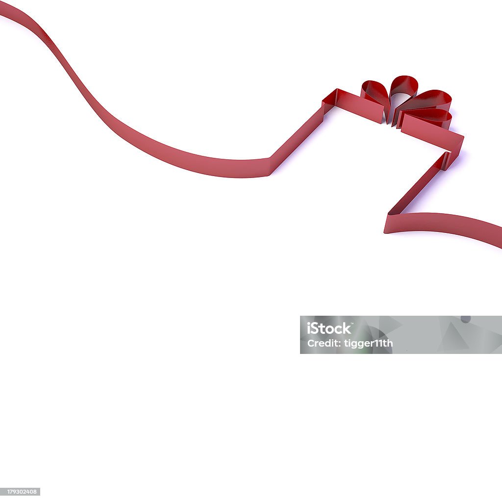 3 d regalo de una cinta roja - Foto de stock de Abstracto libre de derechos
