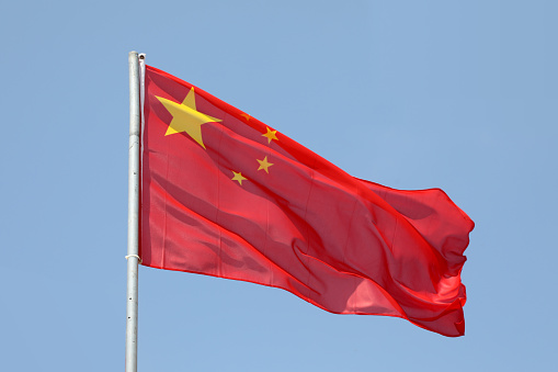 China flag waving