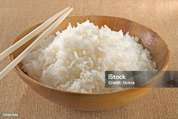 Rice Stock Photo - Download Image Now - Burlap, Chopsticks, Cooked