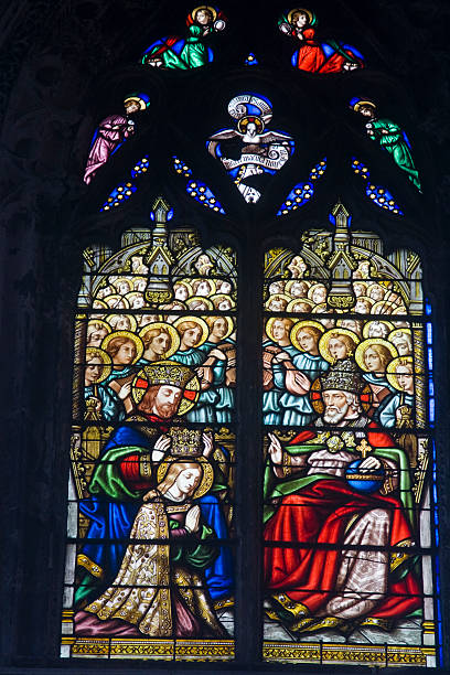 istock Church  stained glass windows 179303442