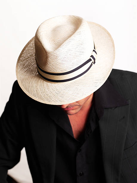 man with hat stock photo