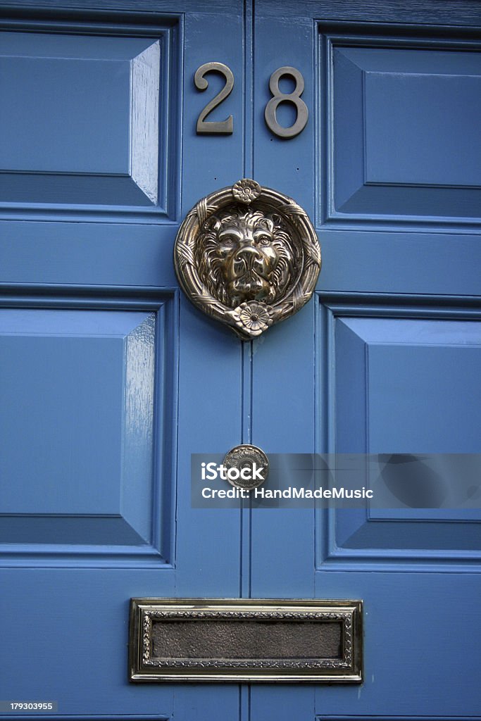 Azul puerta en Dublin - Foto de stock de Carta - Documento libre de derechos