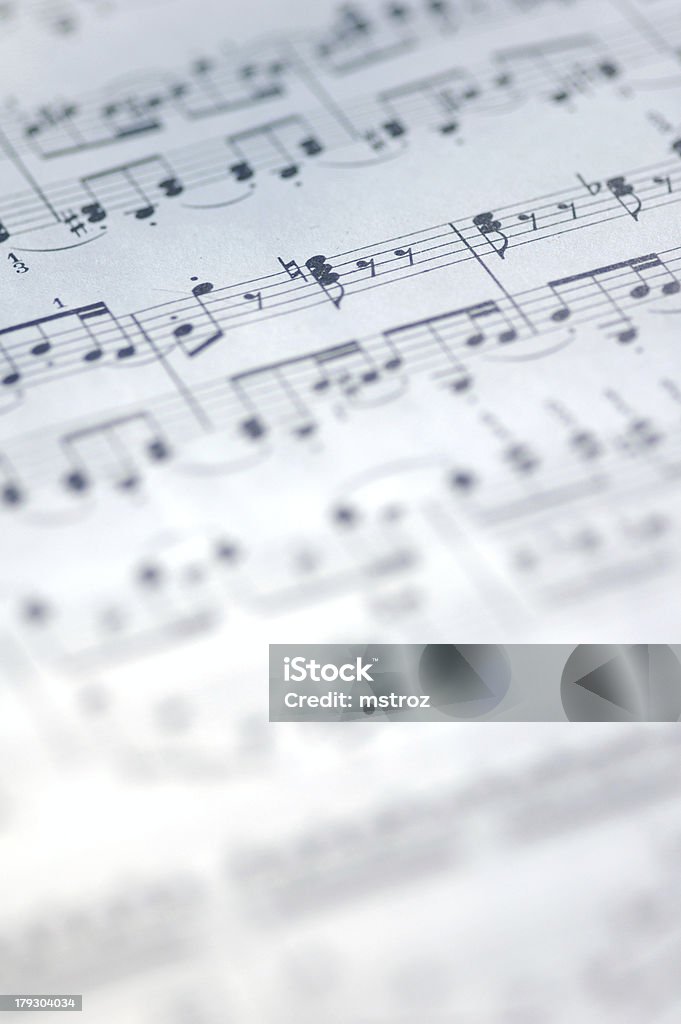 Antique Sheet Music Background Stock Photo - Download Image Now - Sheet
