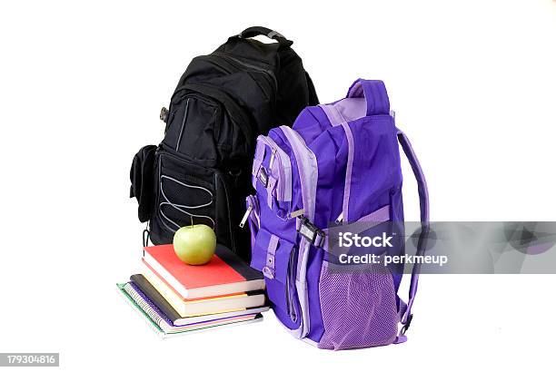 Education Stock Photo - Download Image Now - Adolescence, Apple - Fruit, Backpack