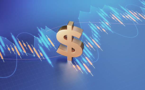 istock Dollar Symbol sitting on Business and Financial and Technical Data Chart 1793048329