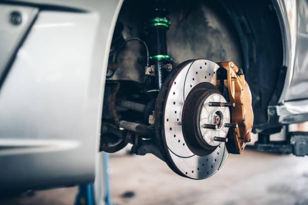 istock Brake disk and the wheel assembly 1793048373