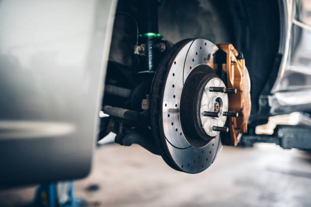 istock Brake disk and the wheel assembly 1793048388