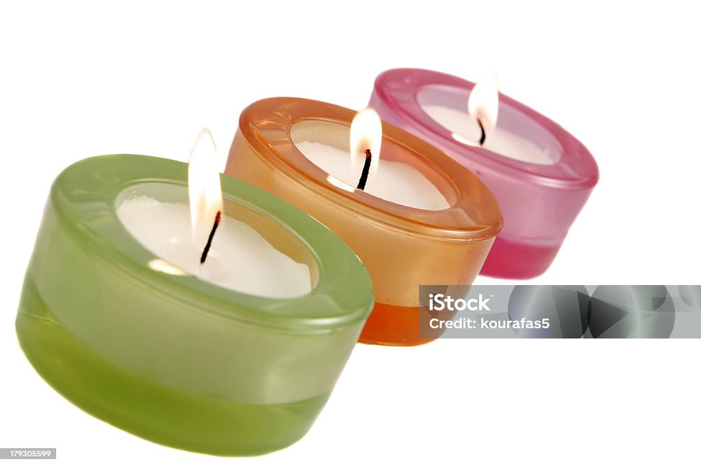 Drei hübsche Kerzen - Lizenzfrei Alternative Medizin Stock-Foto