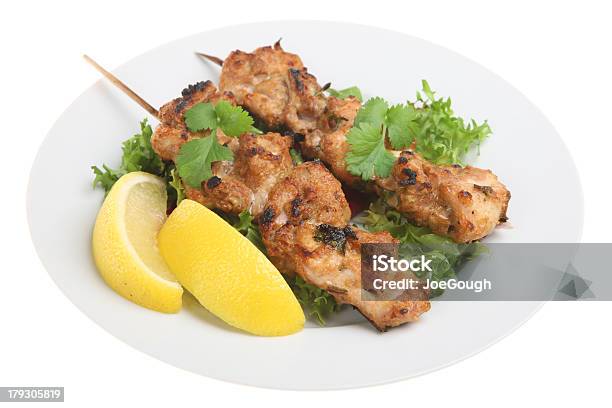 Pollo Tikka Kebabs India Foto de stock y más banco de imágenes de A la Parrilla - A la Parrilla, Alimento, Alimentos cocinados