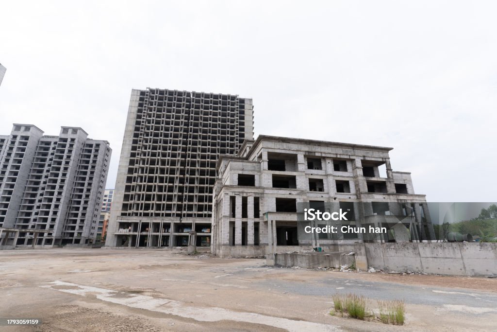 Construction Rough Building Cement Spatial Structure Of Rough Building Blocks Stock Photo ...