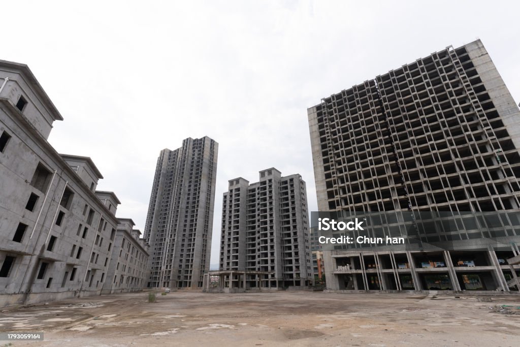 Construction Rough Building Cement Spatial Structure Of Rough Building Blocks Stock Photo ...