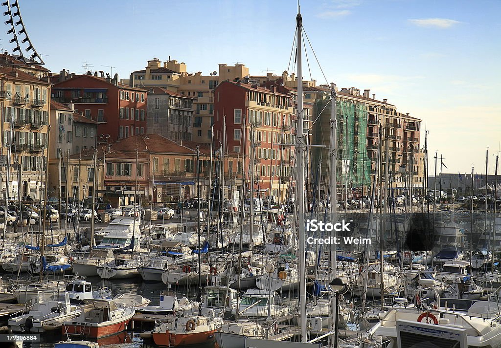 Porto de Nice no Riviera Francesa - Foto de stock de Arquitetura royalty-free