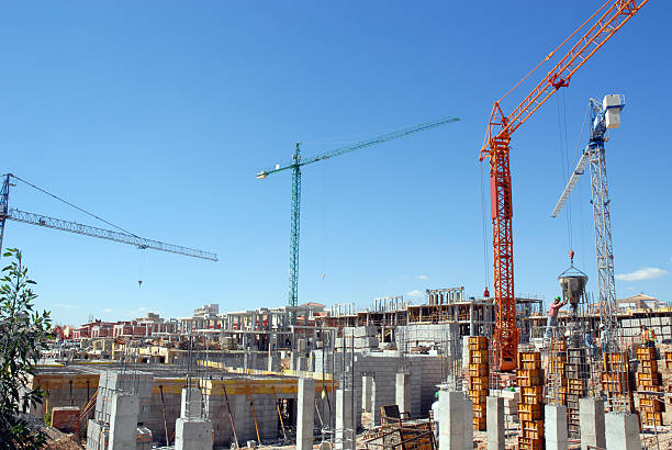 Building site in Spain stock photo