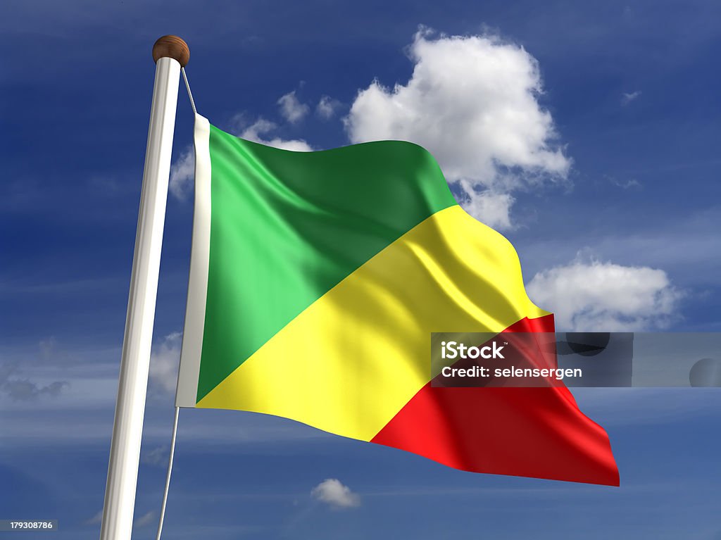 Congo bandera (con trazado de recorte - Foto de stock de Aire libre libre de derechos