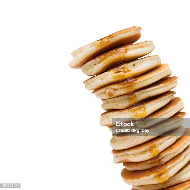 Leaning Tower Of Pancakes Stock Photo - Download Image Now - Pancake, Stack, Cut Out