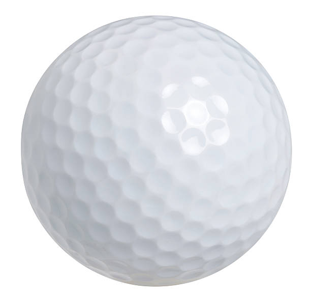 istock Close-up of a white golf ball on a white background 179309418