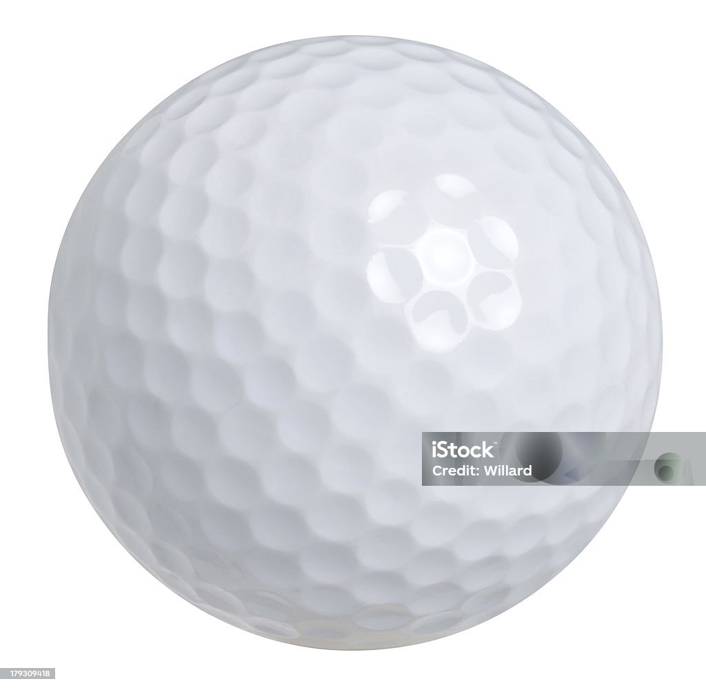 Bola de Golfe isolada no branco com Traçado de Recorte - Royalty-free Bola Foto de stock