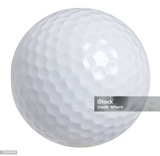 Bola De Golfe Isolada No Branco Com Traçado De Recorte - Fotografias de stock e mais imagens de Bola