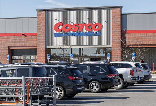 Avon - November 5, 2023: Costco Wholesale Location. Costco Wholesale is a multi-billion dollar membership retailer.