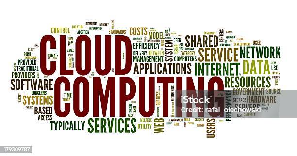 In Parola Tag Cloud Computing - Fotografie stock e altre immagini di Attrezzatura informatica - Attrezzatura informatica, Cloud computing, Composizione orizzontale