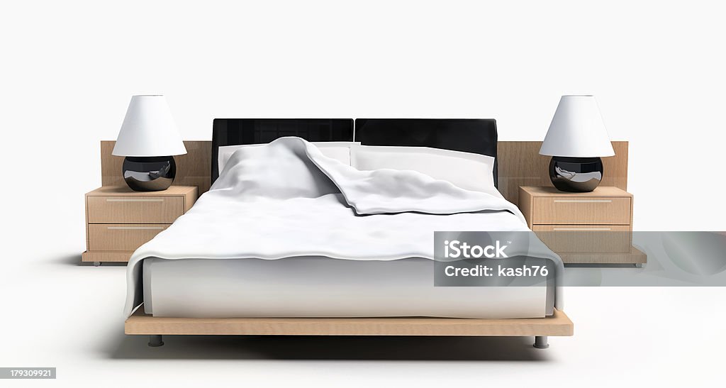 Cama em um fundo branco - Royalty-free Cama Foto de stock