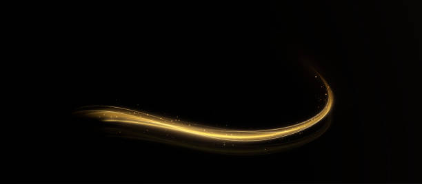 istock Light gold Twirl. Curve light effect of gold line. Luminous gold circle. Light gold pedistal, podium, platform, table. Vector 1793100997