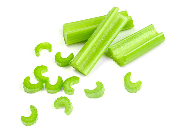 Chopped Celery Close-up stock photo