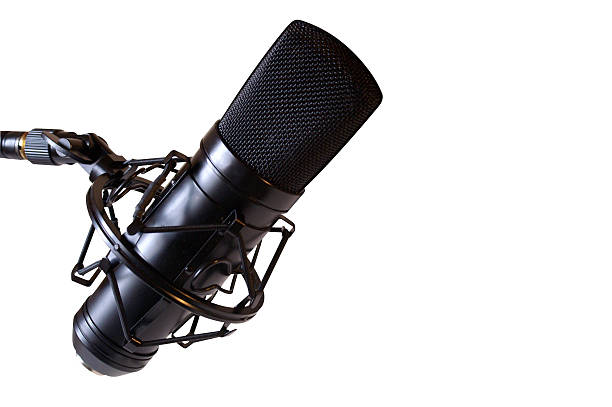 microphone isolated stock photo