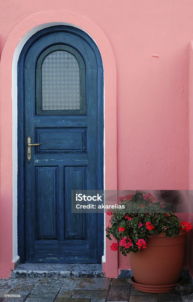 Tradicional porta em Ilha Grega - Royalty-free Acessibilidade Foto de stock