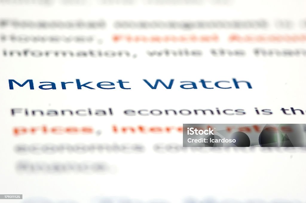 Financial news and documentation Macro shots of financial news and documentation focusing on key titles Adventure Stock Photo