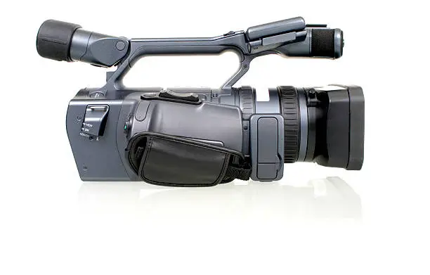side view of Sony high definition camcorder